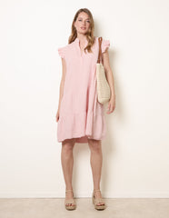 Cheesecloth Frill Sleeve Tunic