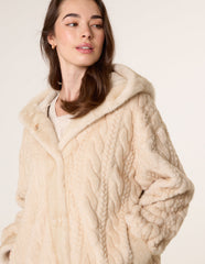 Long Faux Fur Cardigan