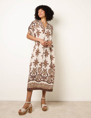 Dress With Bold Floral Print