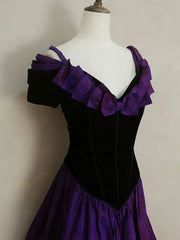 Beautiful Ball Gown Off The Shoulder With Ruffles Purple For High Schools Teens Prom Dresses Graduation Dress N1683