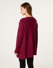 Heart Diamante Oversized Jumper