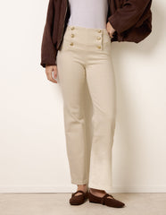 Triple Button Front Jeans