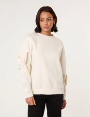 Bow Sleeve Sweatshirt