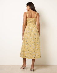 Midi Milkmaid Floral Dress