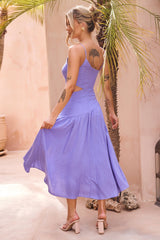 Going Somewhere Midi Dress - Cornflower