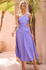 Going Somewhere Midi Dress - Cornflower
