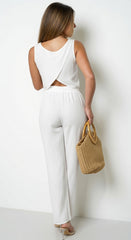 Neutral Code Linen Blend Set - White