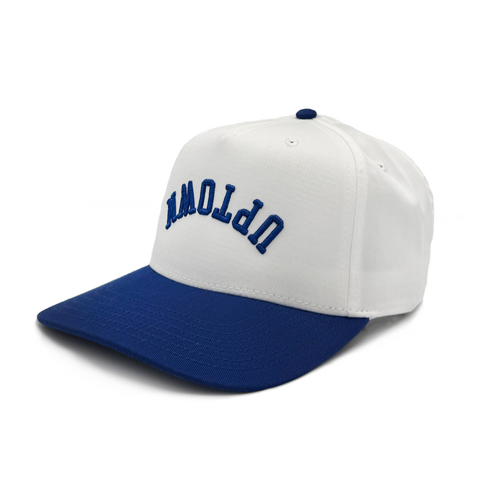 Upside Down Uptown Hat White and Blue