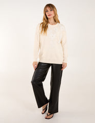 Flower Diamante Jumper