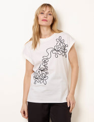 T-Shirt With Floral Embroidery